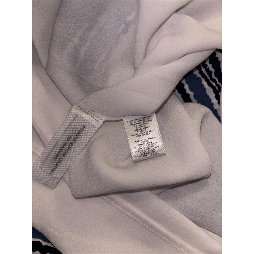 ANN TAYLOR LOFT~White GEOMETRIC Zig Zag Fit N Flare Skirt~6 - Picture 6 of 6